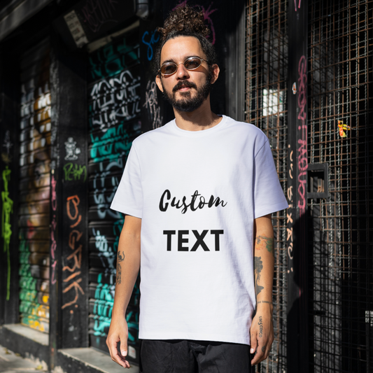 Custom Text Male T-shirt