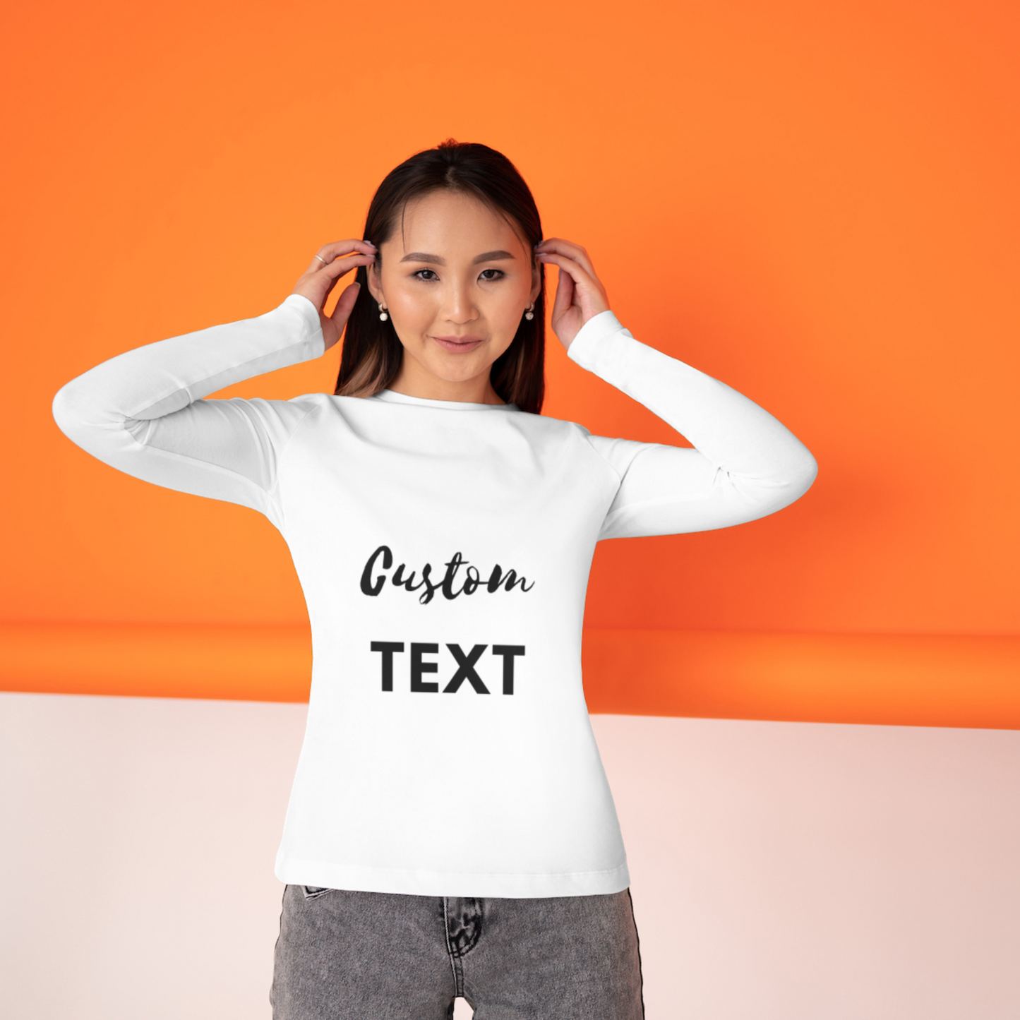 Custom Text Female T-shirt